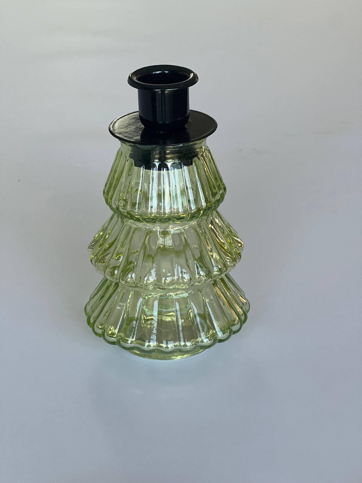 Glass Christmas Tree Candle Holder – 12cm