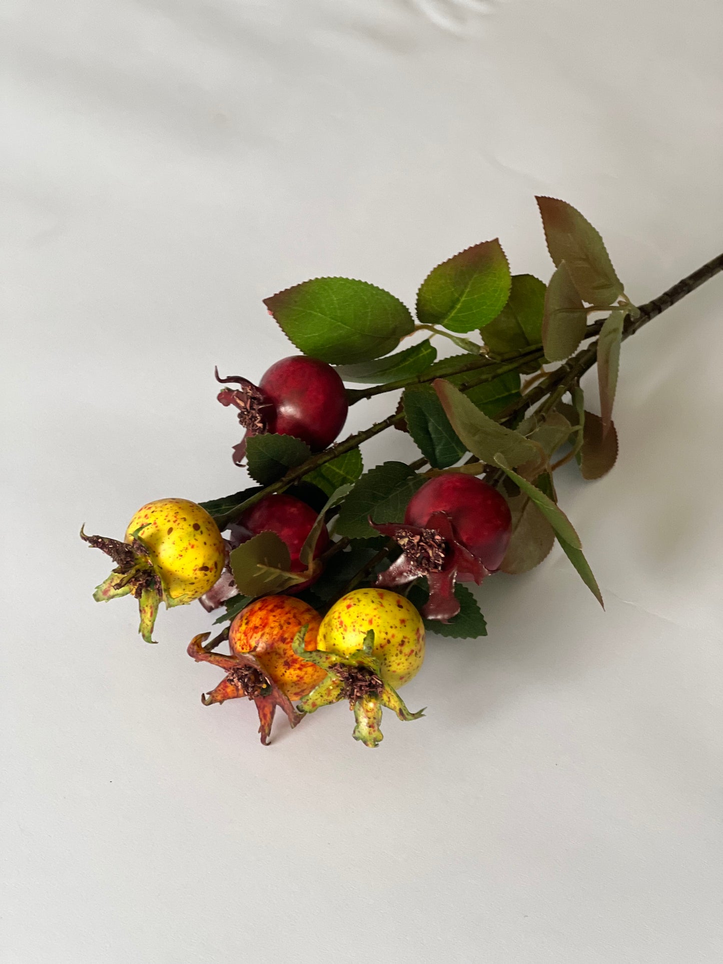 Rosehip branch 58cm Red. Orange, Yellow Berries