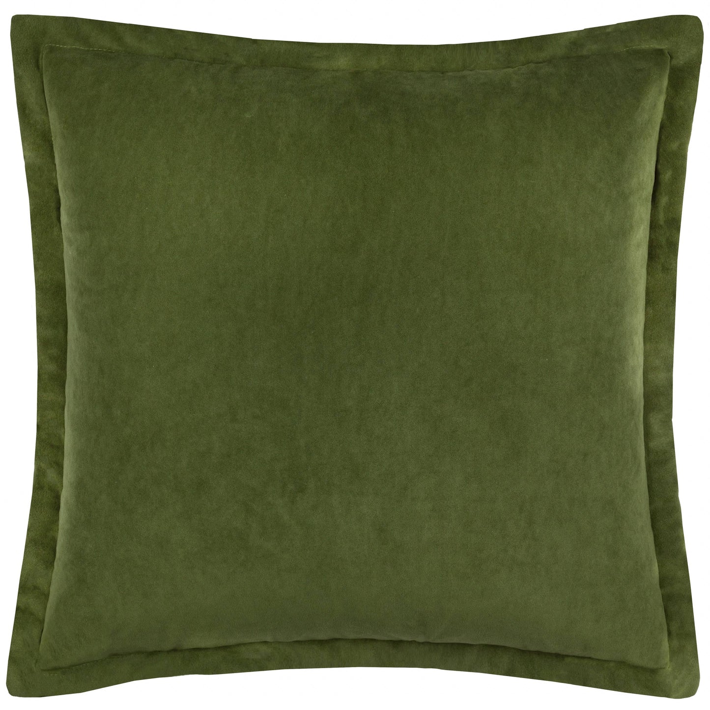 Merton Square Velvet Cushion Olive Oil