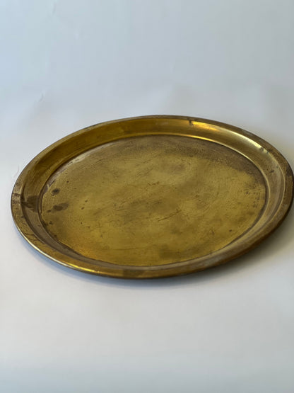 Old Brass Circular Tray (35x35cm)