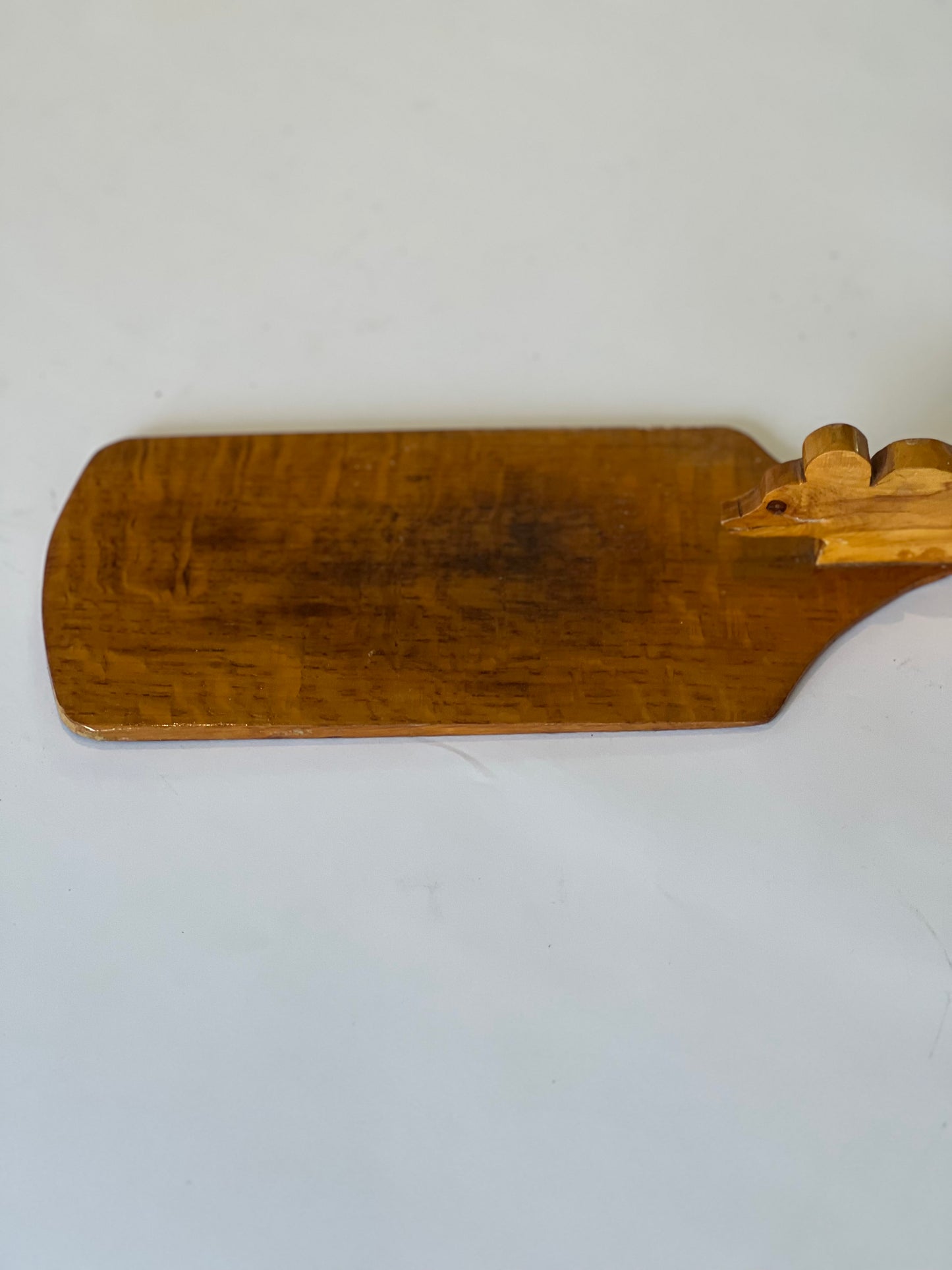 Vintage Wooden Cheese Board with Mouse Handle