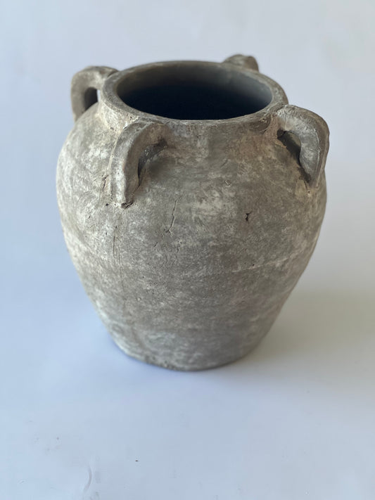 Stone 4-Handle Vase – 21x5cm