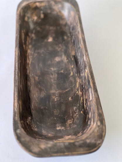 Indonesian Handmade Wooden Shallow Oblong Dish