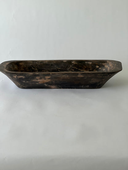 Indonesian Handmade Wooden Shallow Oblong Dish