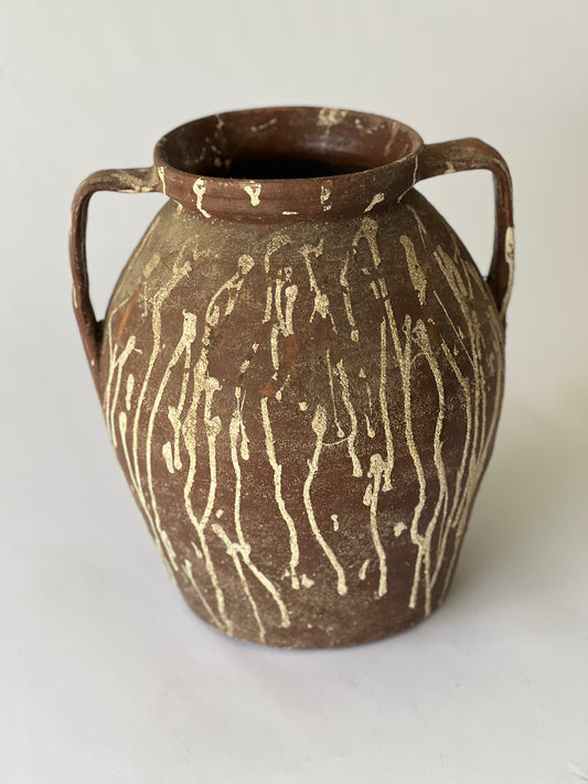 Large Old Hungarian Pottery Jug (40x35cm)