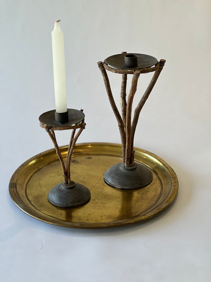 Rustic candle holders