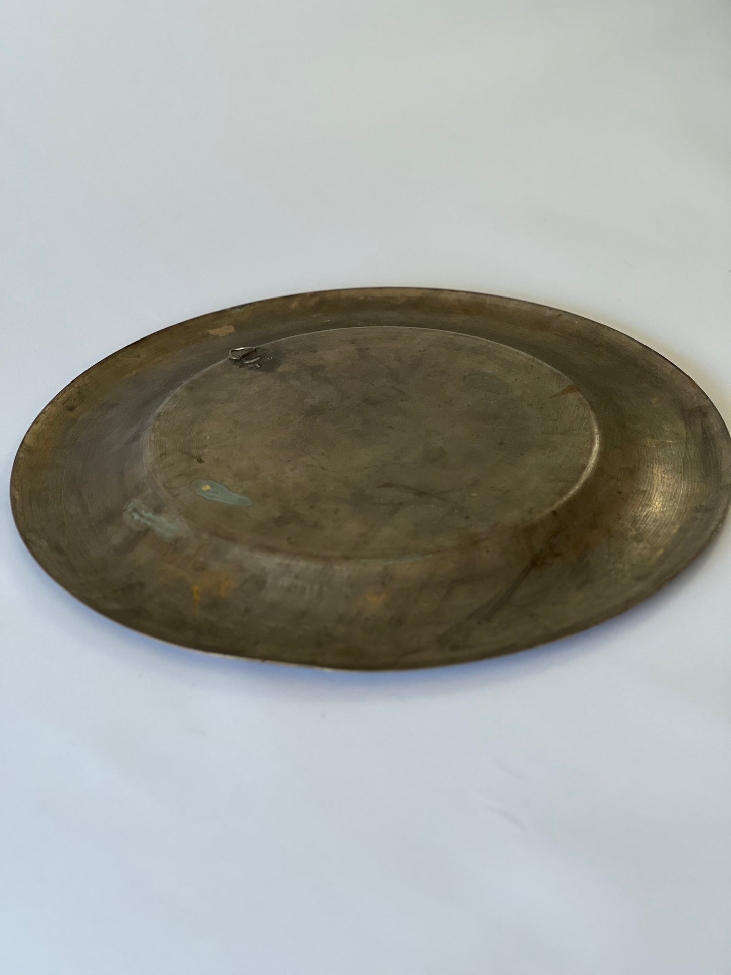 Benares Ware Metal Circular Tray Wall Plaque