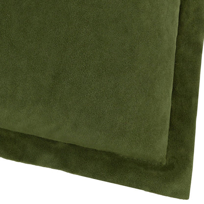 Merton Square Velvet Cushion Olive Oil