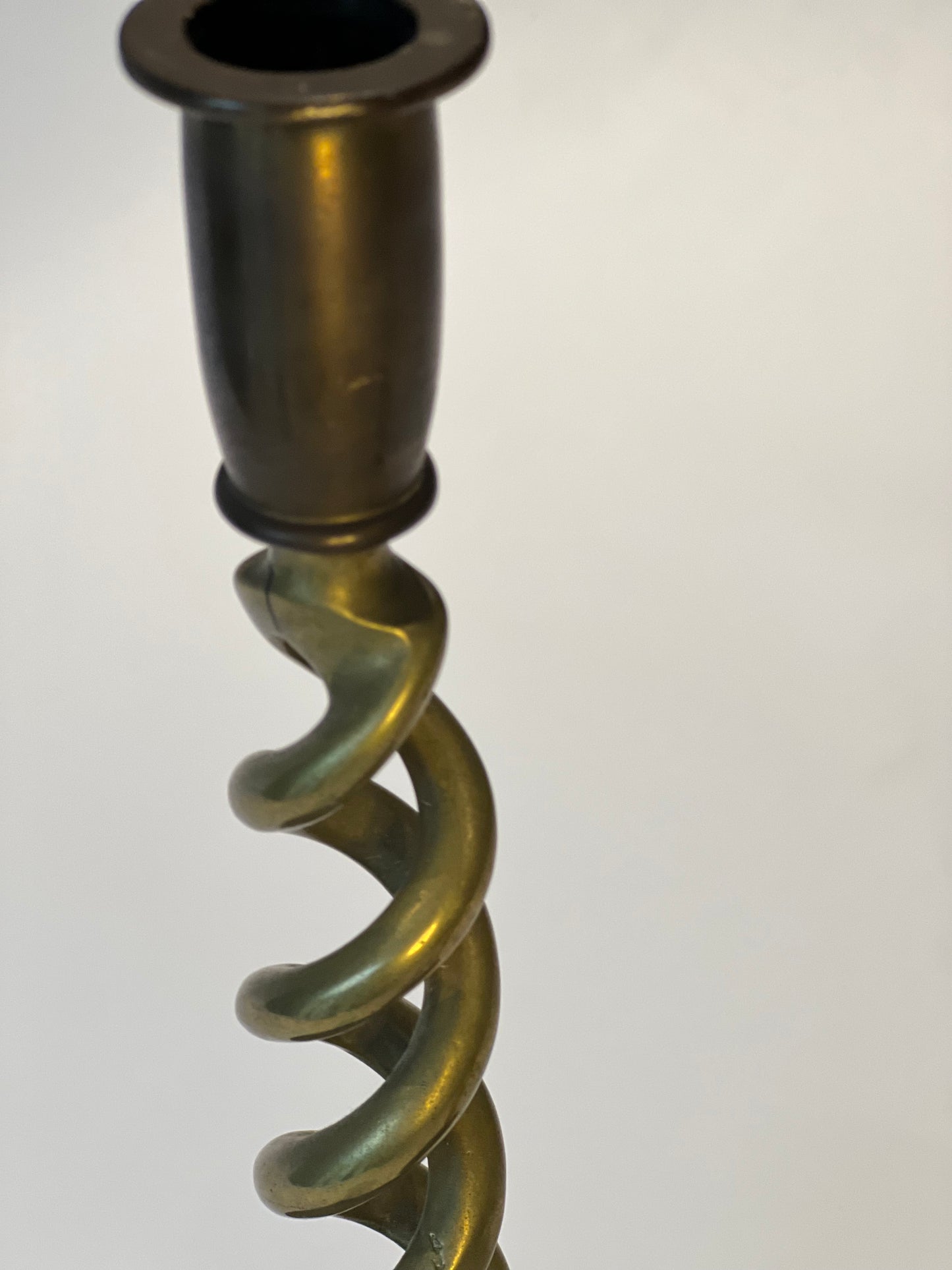 Pair of heavy vintage candleholders