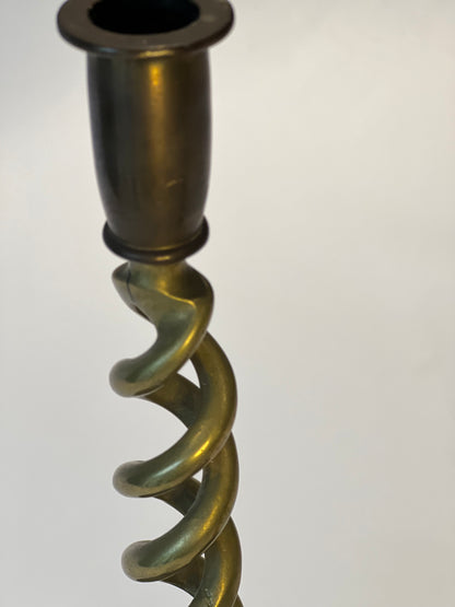 Pair of heavy vintage candleholders