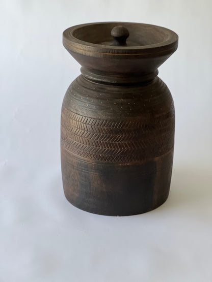 Handmade Indonesia Wooden Ghee Pot
