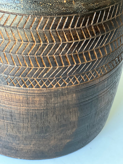 Handmade Indonesia Wooden Ghee Pot