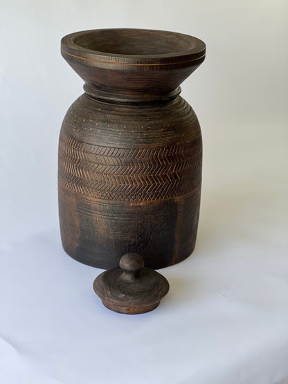 Handmade Indonesia Wooden Ghee Pot