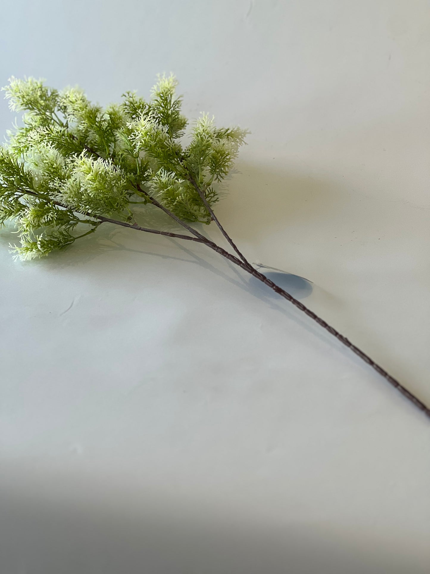 Foliage spray stem white and green 72cm