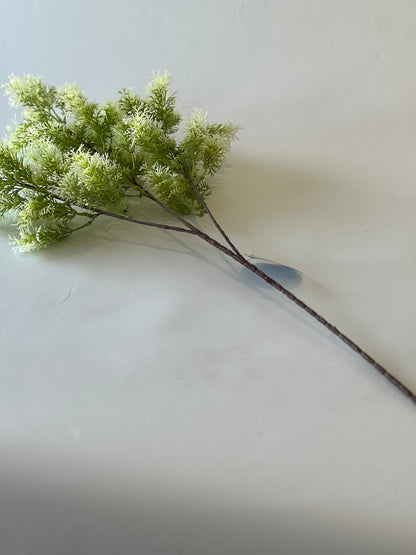 Foliage spray stem white and green 72cm