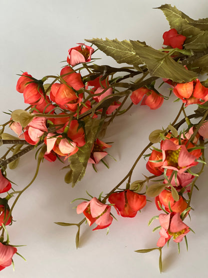 Autumn Geum faux spray coral 87cm