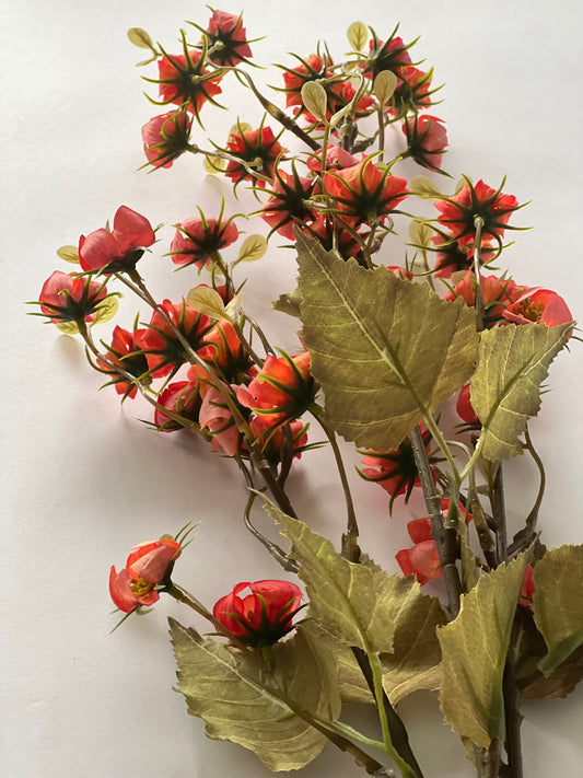 Autumn Geum faux spray coral 87cm