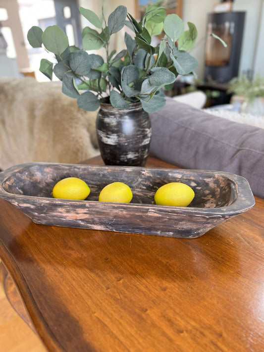 Indonesian Handmade Wooden Shallow Oblong Dish