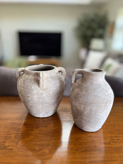 Stone 4-Handle Vase – 21x5cm